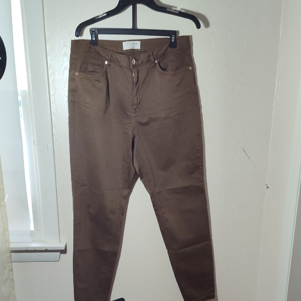 Mango Violeta Taupe Trousers